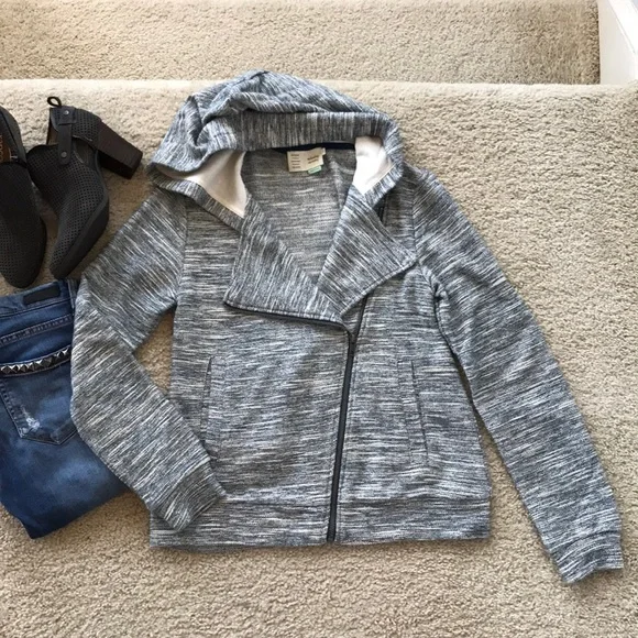 Anthropologie Hooded Tweed Moto Jacket - Picture 3 of 7